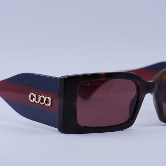 ?️ New Gucci GG1860S 002 Sunglasses - Havana/Blue/Red Frame main image 6